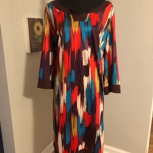 Multi color geometric dress size 1x